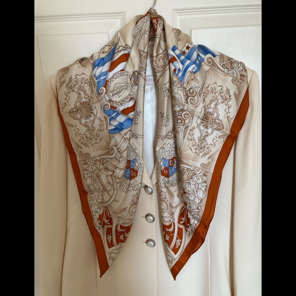 Paris Richel XXI Collection Vintage Multicolor Pure Silk Scarf